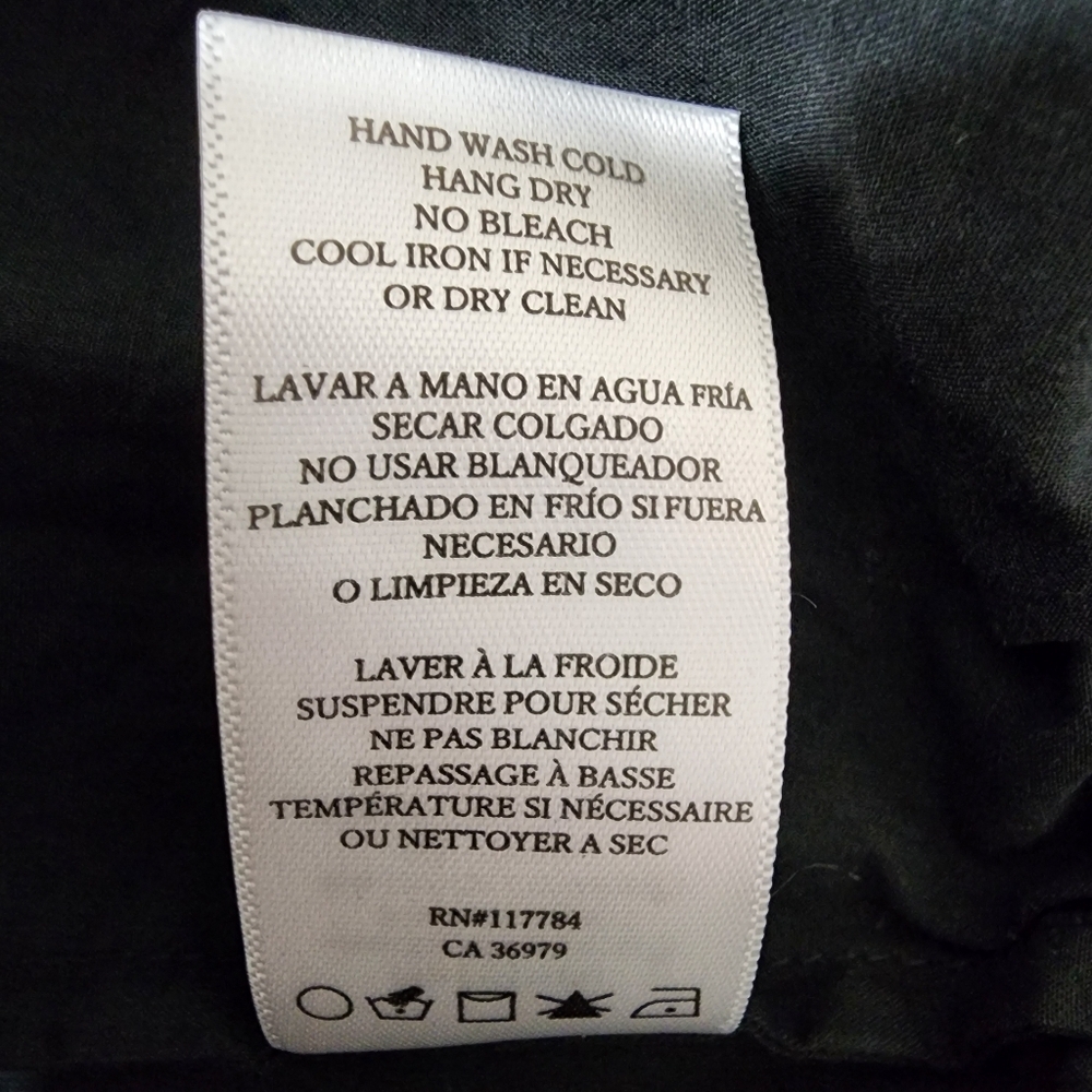 Rails Savi Black Charcoal Gray Peplum Top Women’s Large Drawstring Waist - Picture 13 of 13